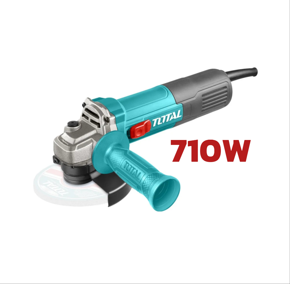 Pulidora Angular 4 1/2" Total 710W Industrial con Mango Auxiliar