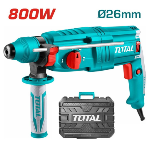 Taladro Rotomartillo Total 800W SDS Plus 2.5J 110-120V – Potencia y Precisión Profesional
