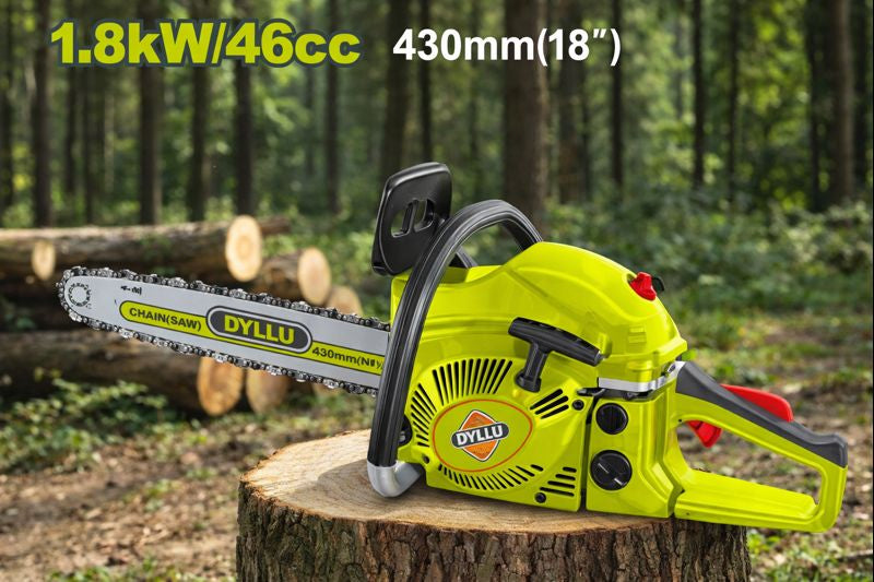 MOTOSIERRA A GASOLINA DYLLU 18” (430 MM) ALTA POTENCIA PARA CORTE DE MADERA
