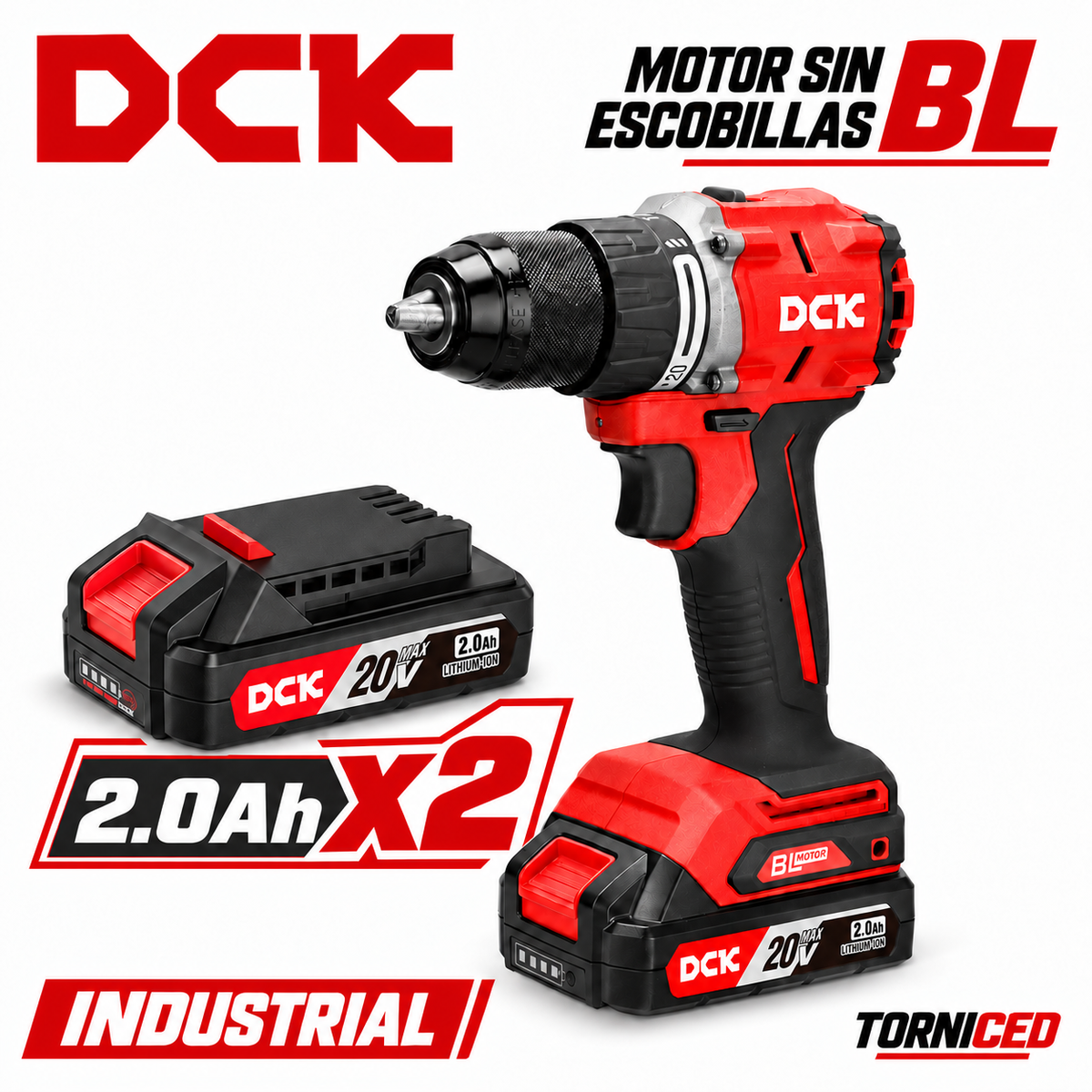 TALADRO ATORNILLADOR INALÁMBRICO 1/2″ DCK KDJZ2060I